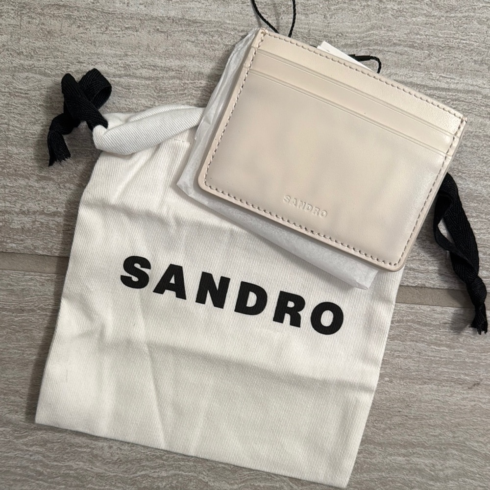 Sandro Women's Beige Card Holder